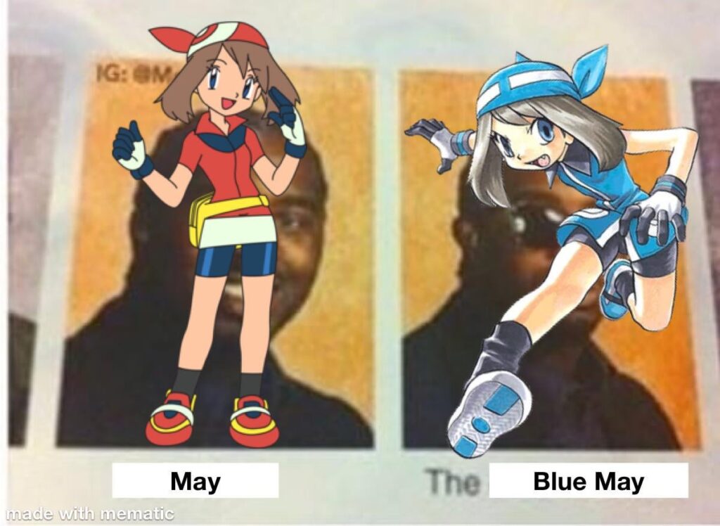That time the Pokemon Adventure manga made May blue because she í named Sapphire [OC]