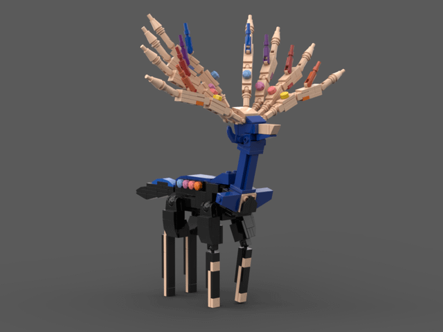 Xerneas, Yveltal and Zygarde made out of Legos