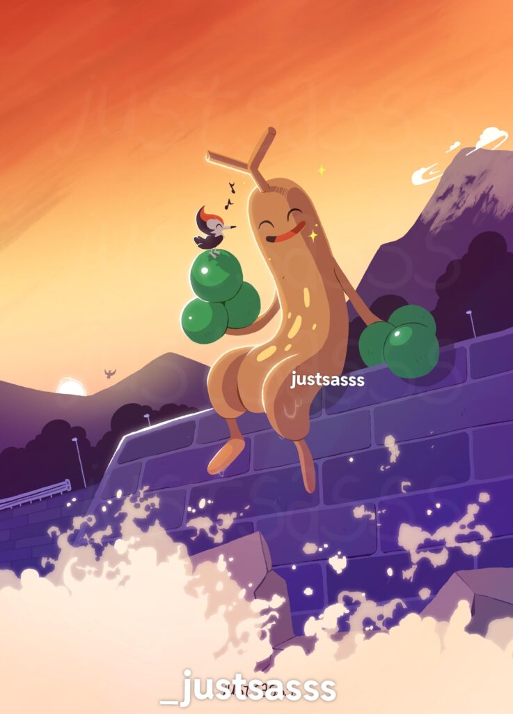 This is an artwork I got commissioned for a fake card some months ago. Do you like the vibes of this scene? Was Pikipek a good choice? 🤔