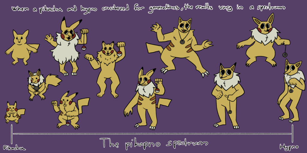 Made this cursed fusion spectrum between hypno and pikachu