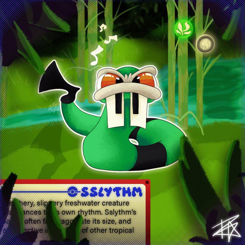Say hi to Ssythm, the Slither Rhythm Pokémon!