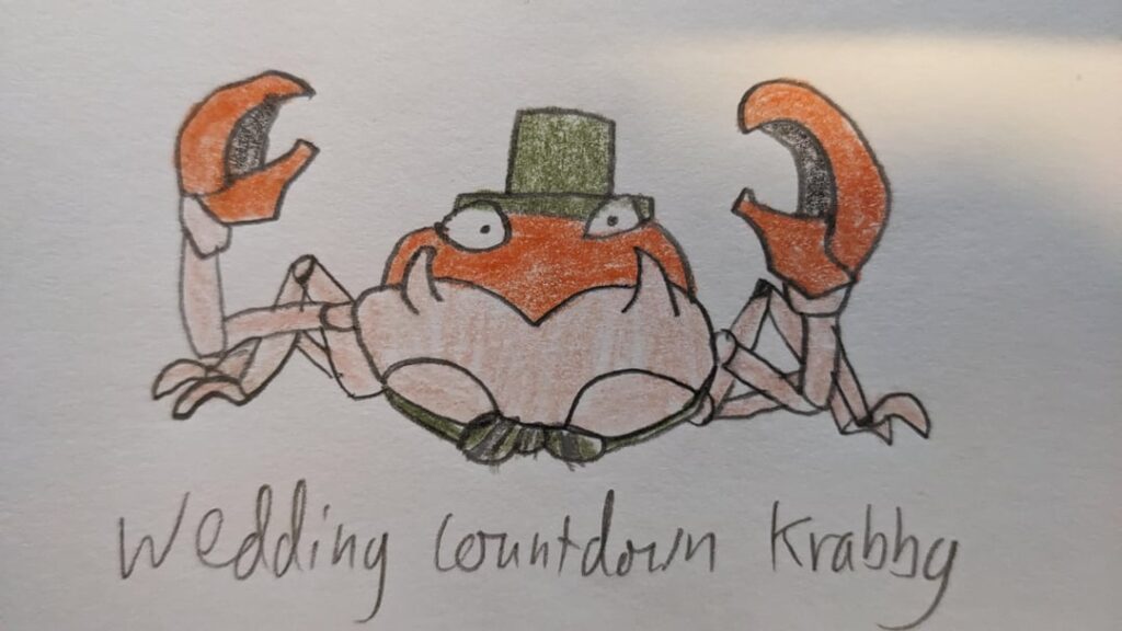 Top hat and bow tie for the Krabby line at the wedding