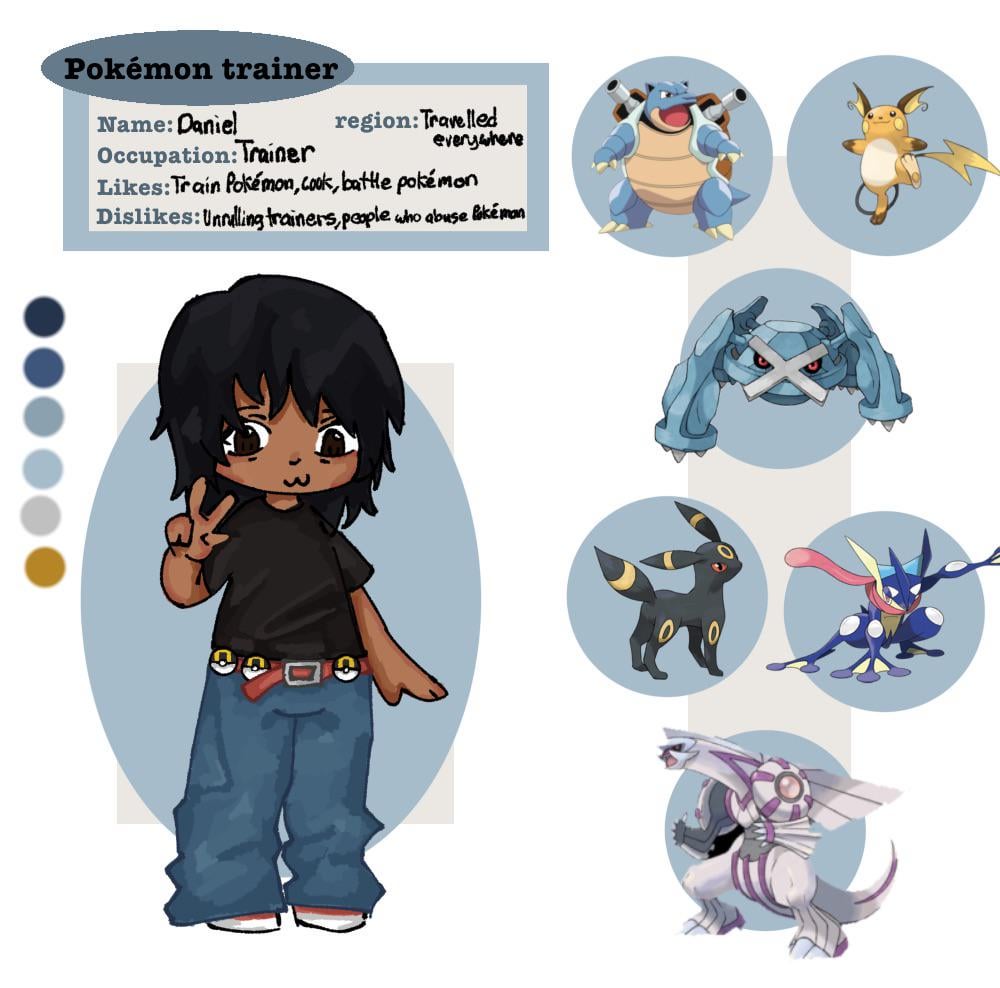 My illustrated pokemon team