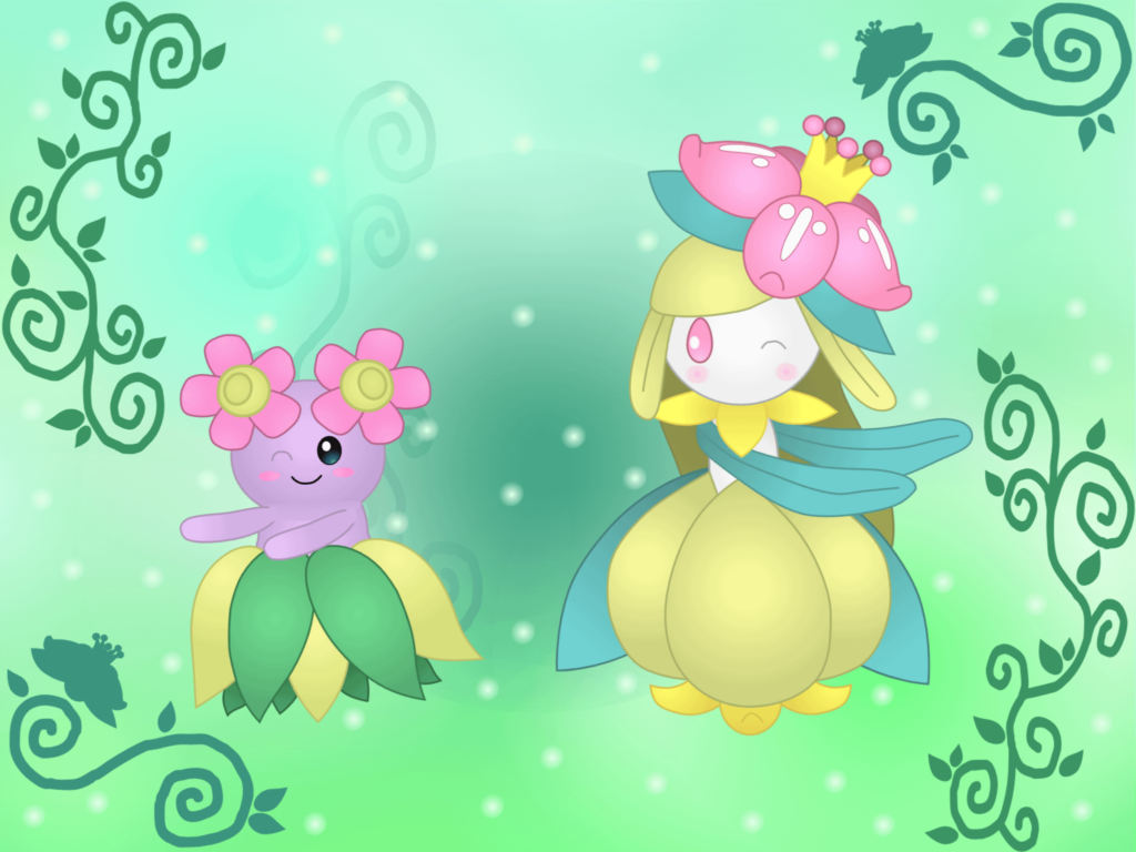 (OC) Lilligant and Bellossom! 💚🌸💚🌼