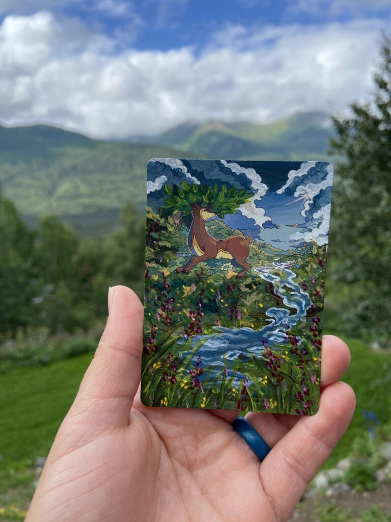 First attempt at painting a card.