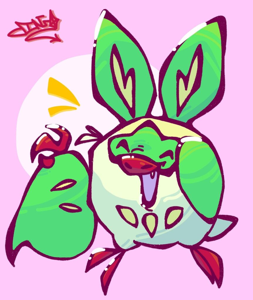 Meet Corophyll, the Fruit Bat Pokémon!