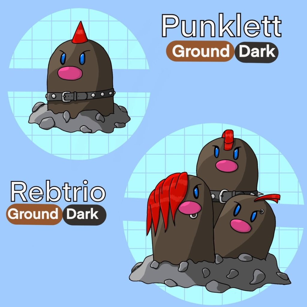 Diglett and Dugtrio regional forms [OC]