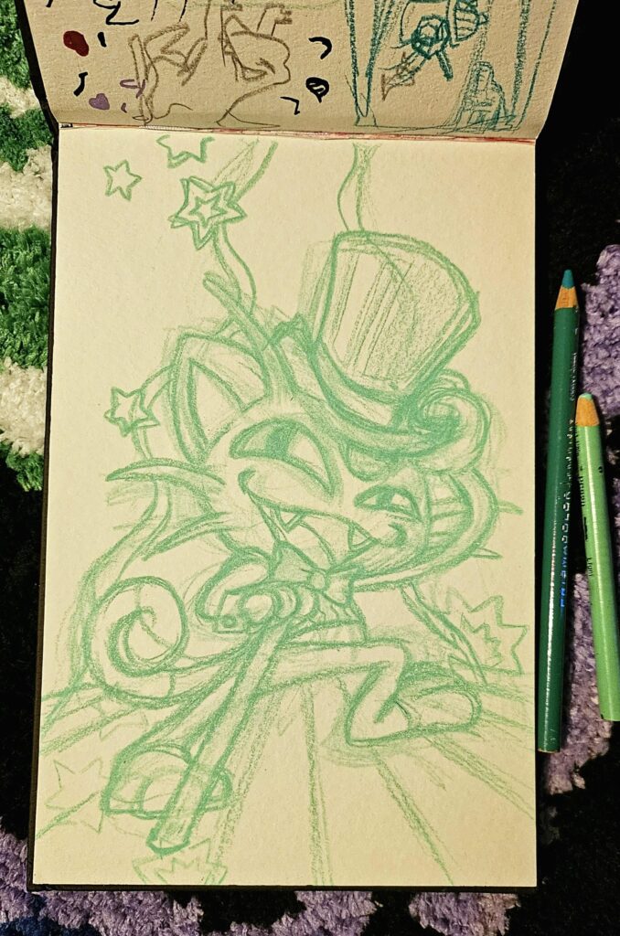 WiP for my next drawing: Its Showtime Meowth!