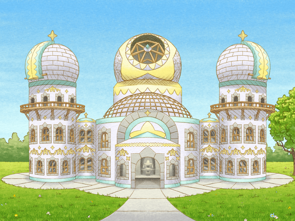 Jirachi-themed Observatory University for Pokemon [OC, Digitally-handmade]