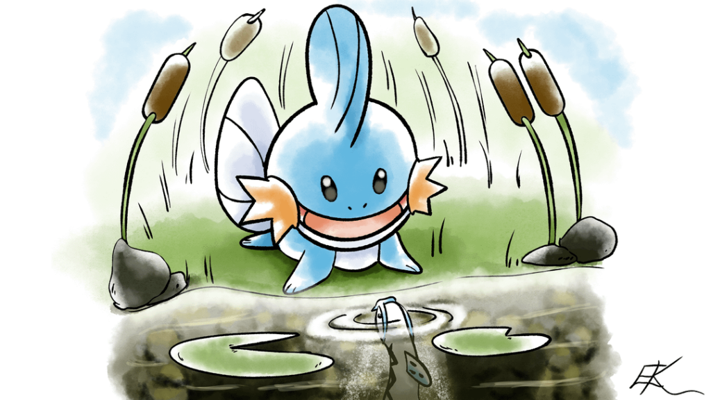[OC] Ken Sugimori Styled Mudkip