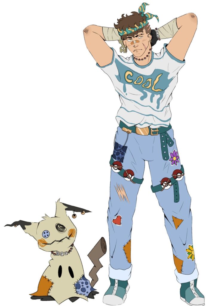 Been watching a lot of Pokémon recently, so I made my own trainer!