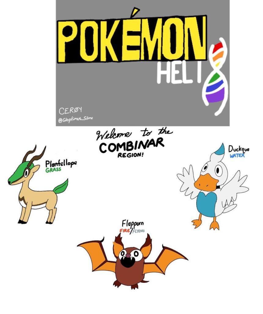 [OC] introducing the starters for my fakemon region