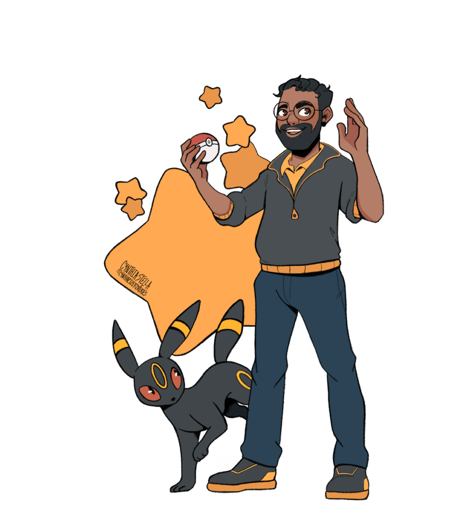 Some recent Pokémon I’ve gotten to draw & their trainers