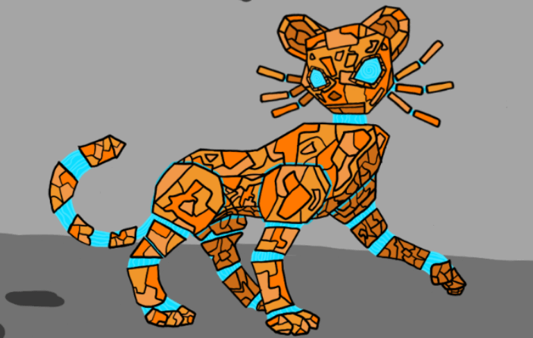 Here's my first ever fakemon: Jaggeduar! The Erosion pokemon.