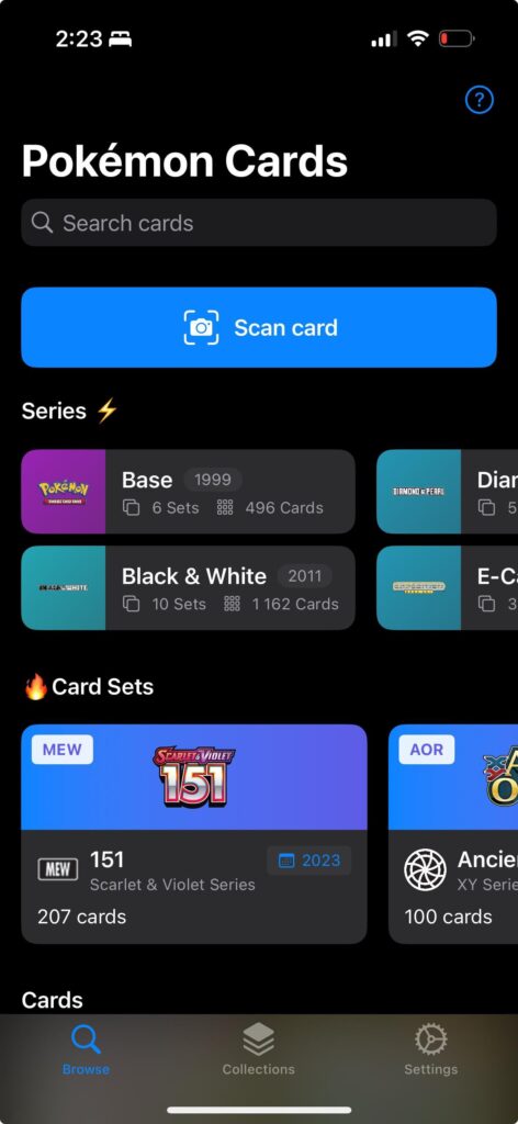 Completely FREE card scanner, check it out