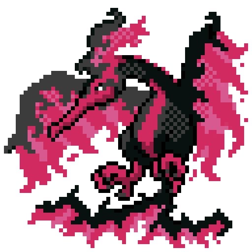 Galarian Moltres Sprite (Silver sprite Moltres recolor/edit)