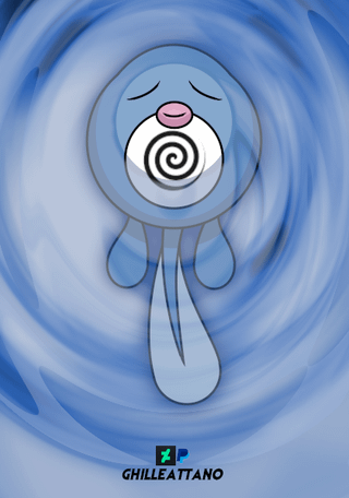 (OC) My TCG Style Poliwag Evolutionary Line Artwork (Gen 1)