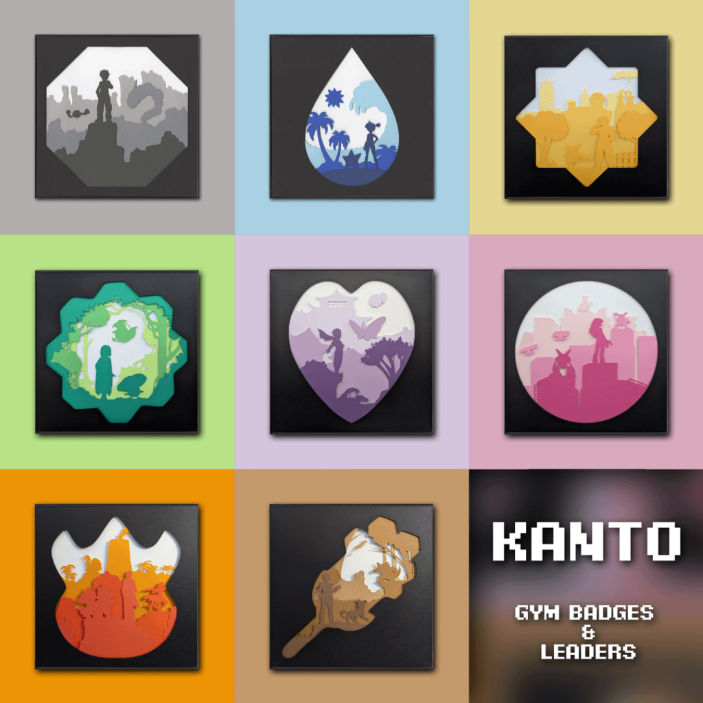 I created the original Kanto Gym Leaders & Badges out of Paper! Which one is your favorite?!