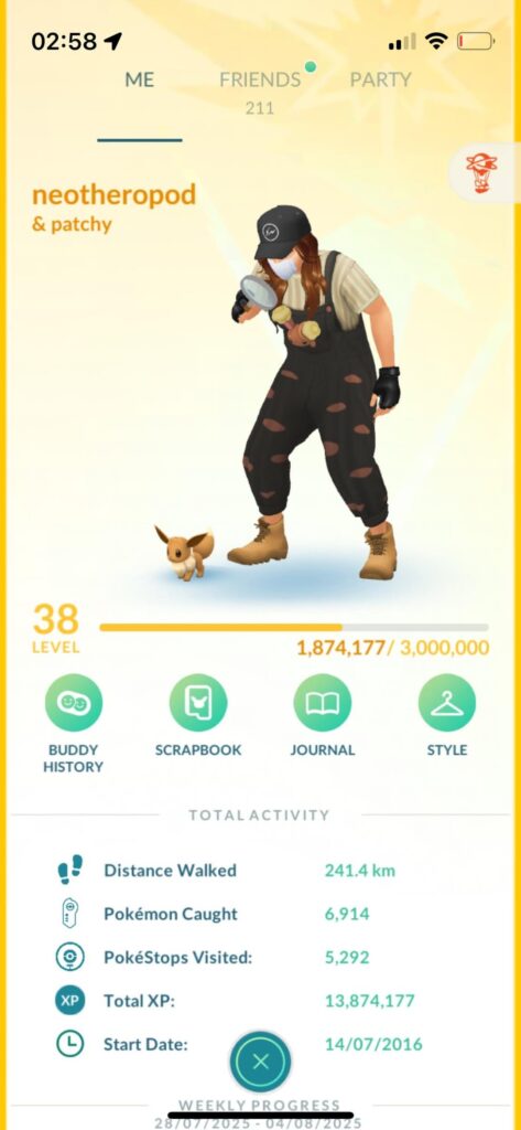 i set my XXS eevee as my buddy 🥹