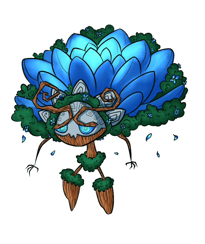 Finally got around to finishing my druid-themed Orbeetle 😭🙏
