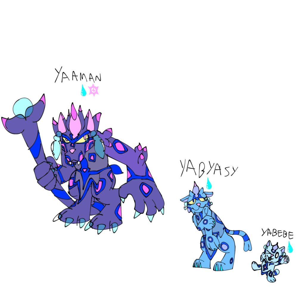 Water-type starters for my fangame