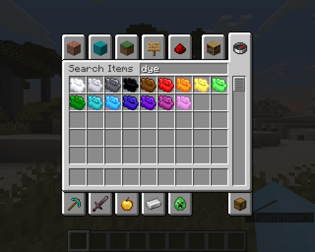 I was inspired to turn all the dyes in Minecraft into dittos