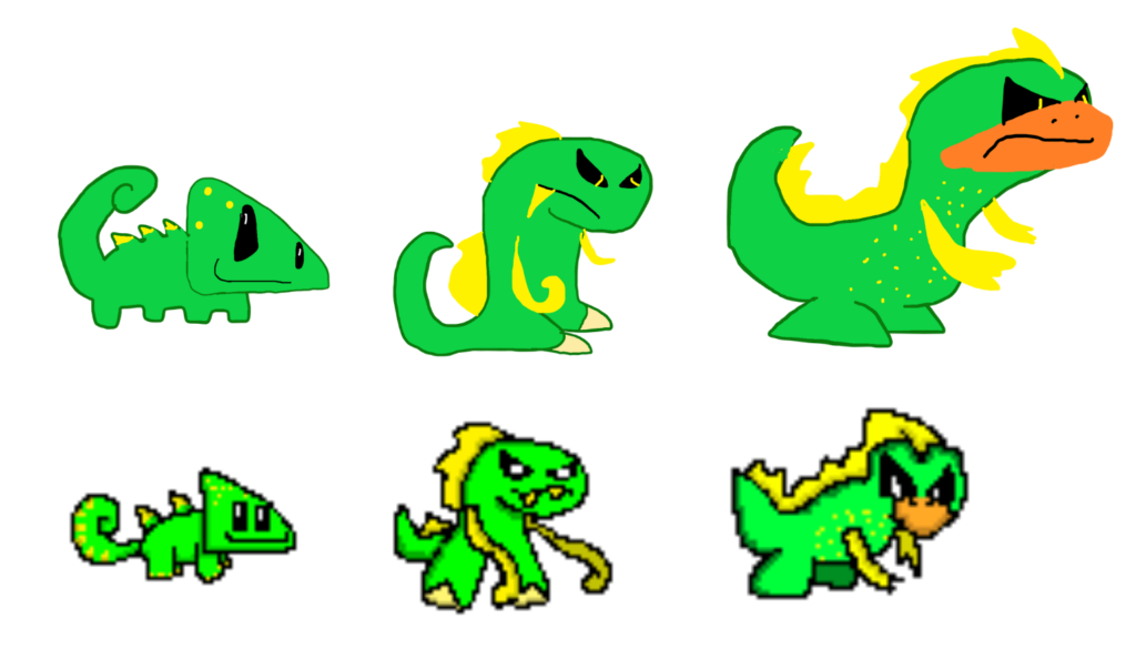 Made some pixel art for my (really) old grass starter line!