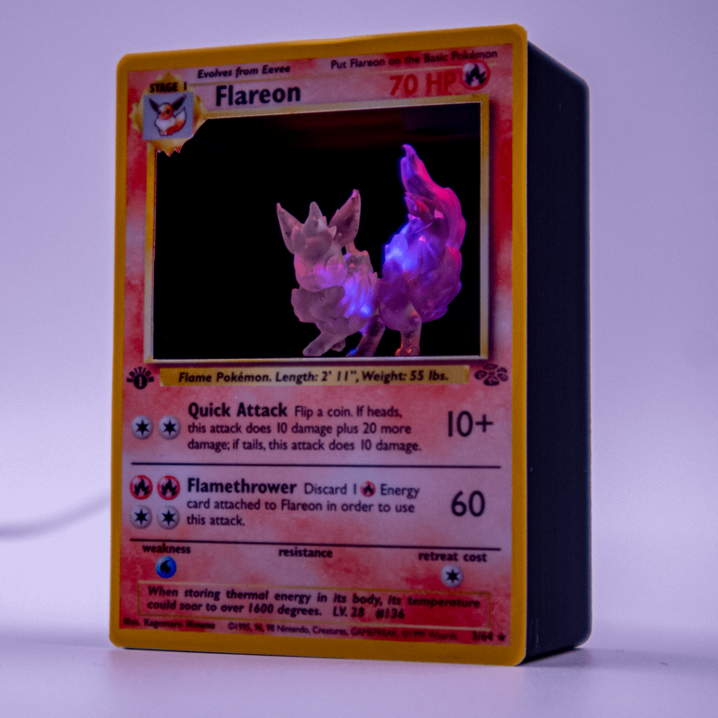 I think I Really captured Flareon's fire in my 3d Card Design, what do you think?