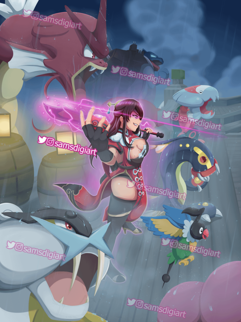 [OC] Compilation of my Pokemon team arts for Genshin characters! (Lore accurate and no repeats as possible)