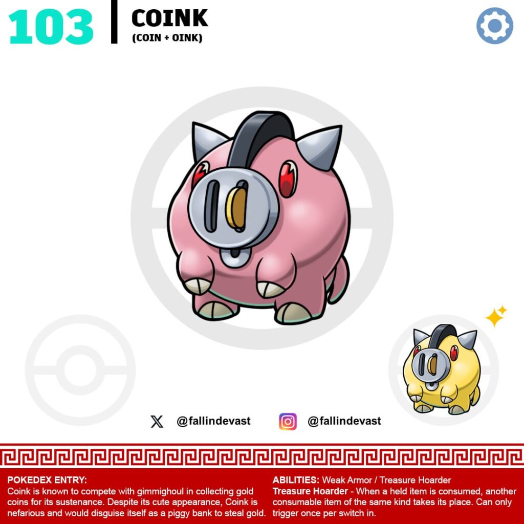 Treasure Fakemon Line