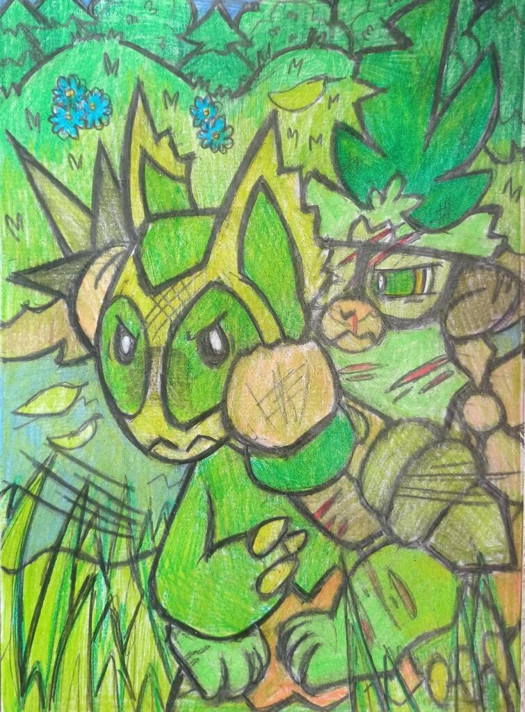 PMD: Misregression to the Mean. Chapter 9. (Tried some dynamic posing for the picture.And this time around i handled Grassy Terrain for the cover of the fic chapter i think.)