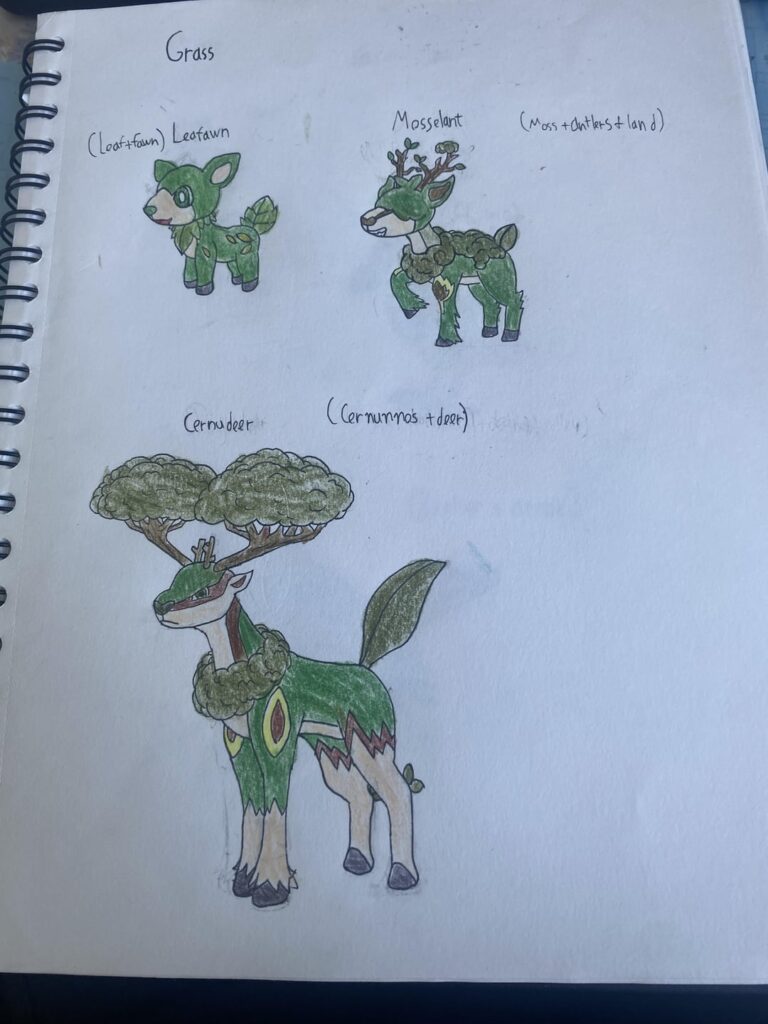 My first starter pokemon sketches for my netherlands inspired region, these are the first designes and i will deffinnetly change/improve them. So please share your thoughts and tell me how i could improve them. (btw sorry for the bad coloring on the frola line, something went wrong during coloring)