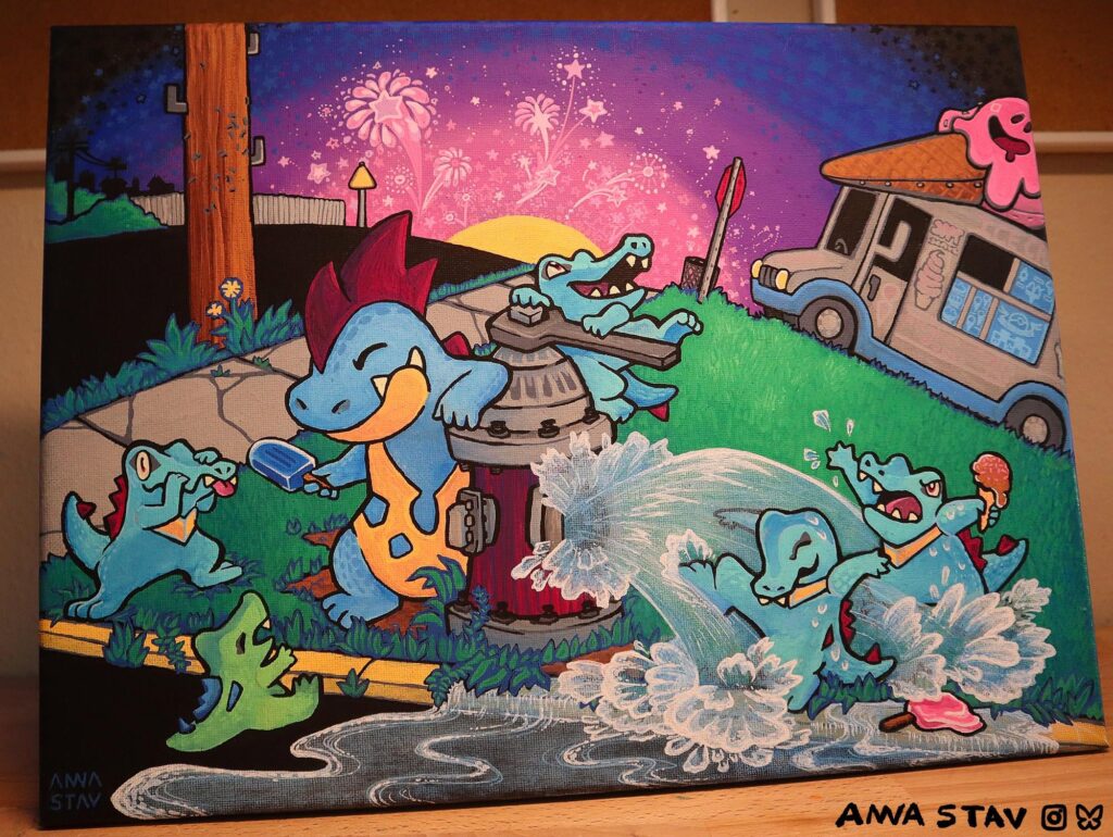 Totodile's Summer 💦 by AnnaStav