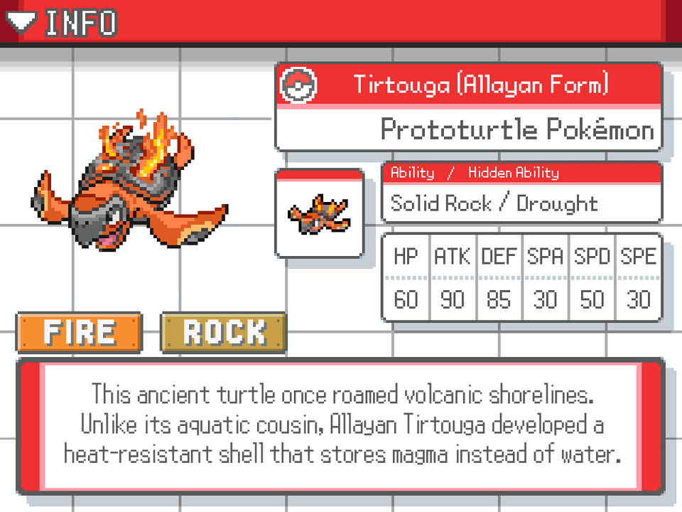 My Regional Form of Tirtouga and Carracosta. More info below.