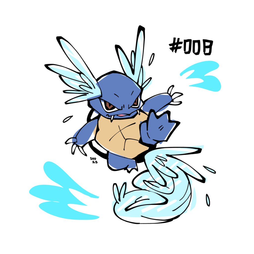 #008: Wartortle. [OC]