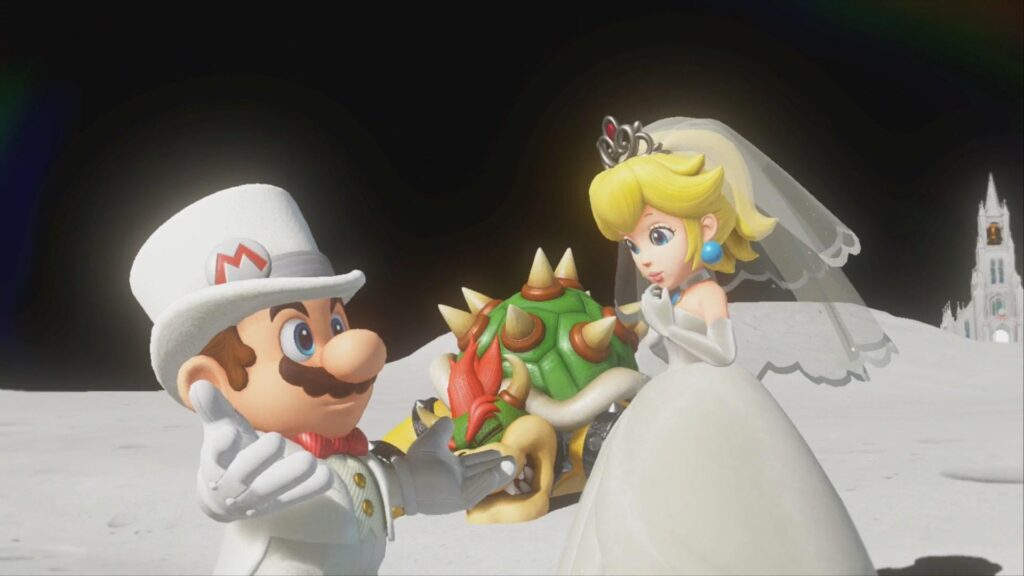 Like Link and Zelda, Nintendo insists Mario and Peach are just “good friends” and anything else is just Mushroom Kingdom gossip, so I guess 30 years of kissing means nothing to you
