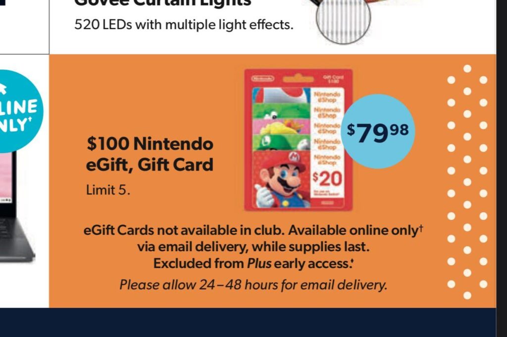 Sam’s Club will have 20% off Gift Cards July 25-27