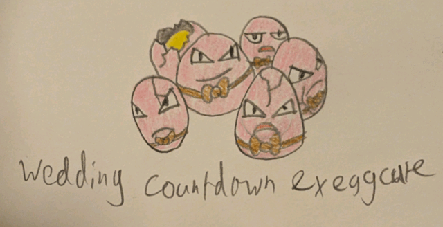 Exeggcute line at the wedding