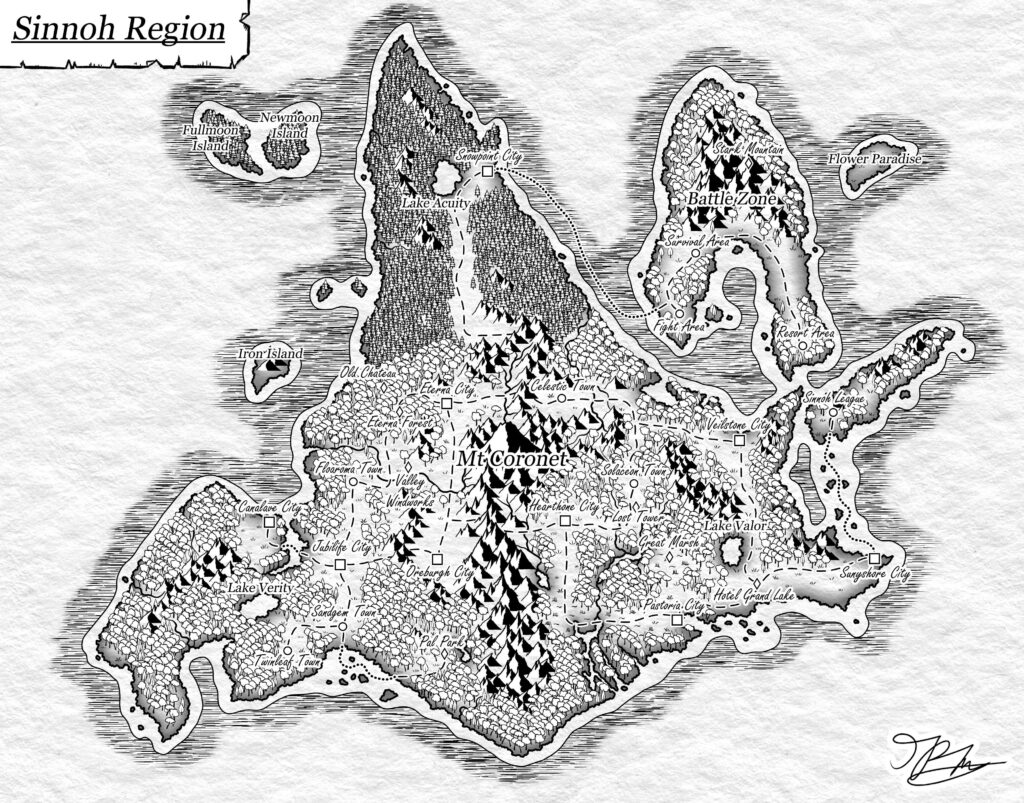 I drew the Sinnoh Region