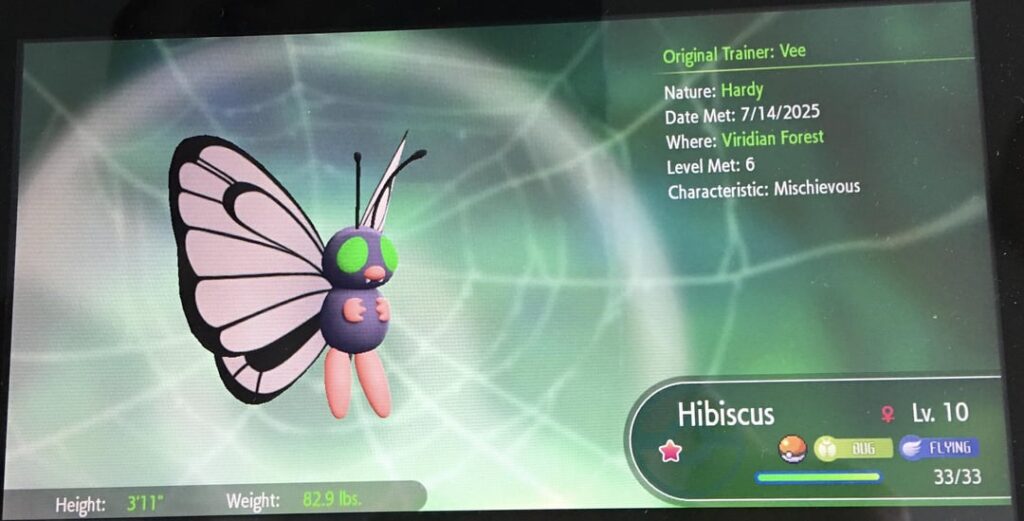 Welcome back, Butterfree.