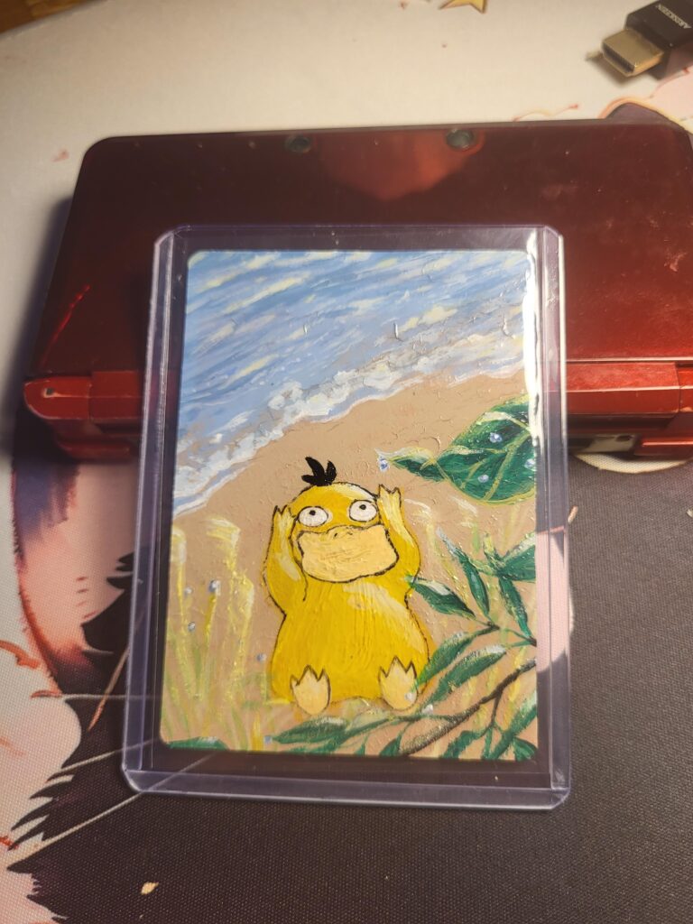 3rd painted card : psyduck