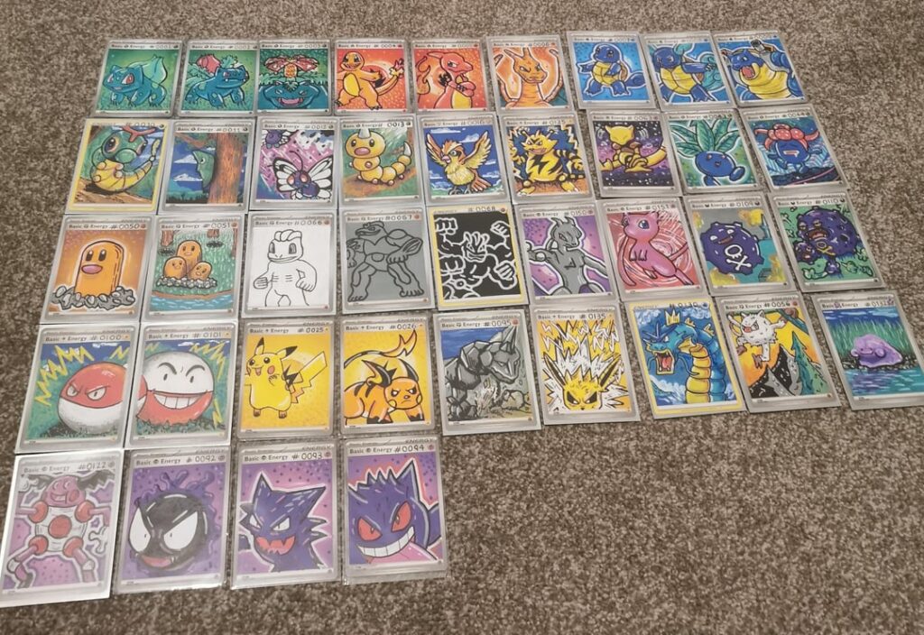 UPDATE, all my cards for my 151 picture pokedex on (energy cards) and the latest 2 i completed. Is there a favourite.