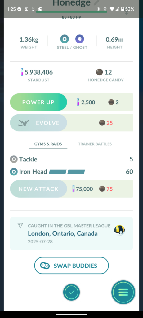 Honedge from GBL confirmation