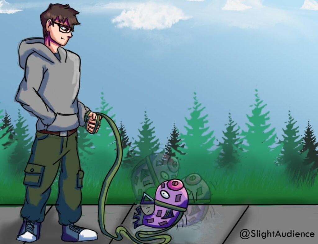 Having to walk my feebas for it to evolve