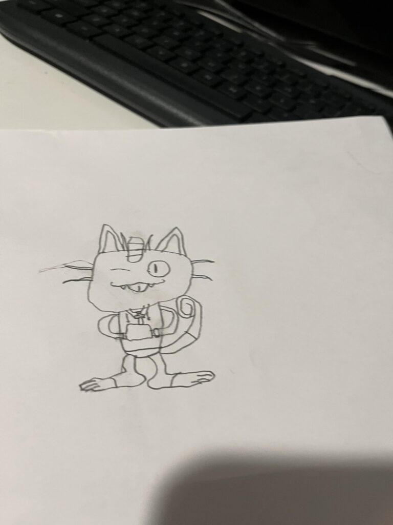 i drew a meowth oc