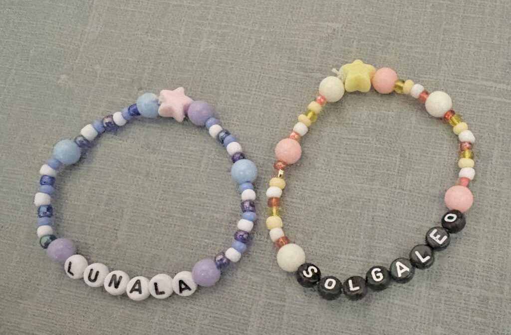 Matching Lunala and Solgaleo Bracelets