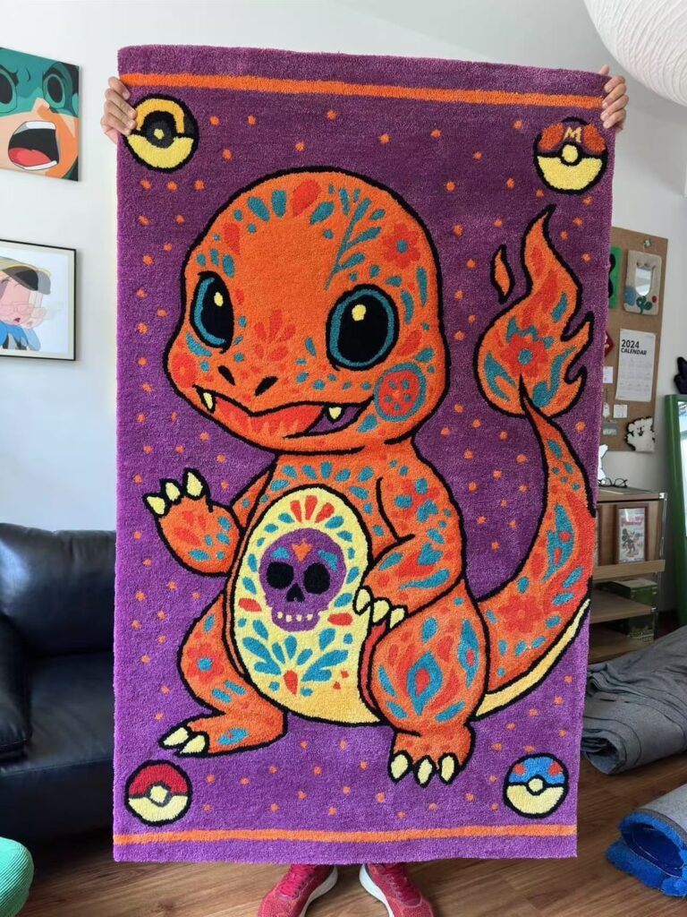 Day of the dead Charmander custom rug!