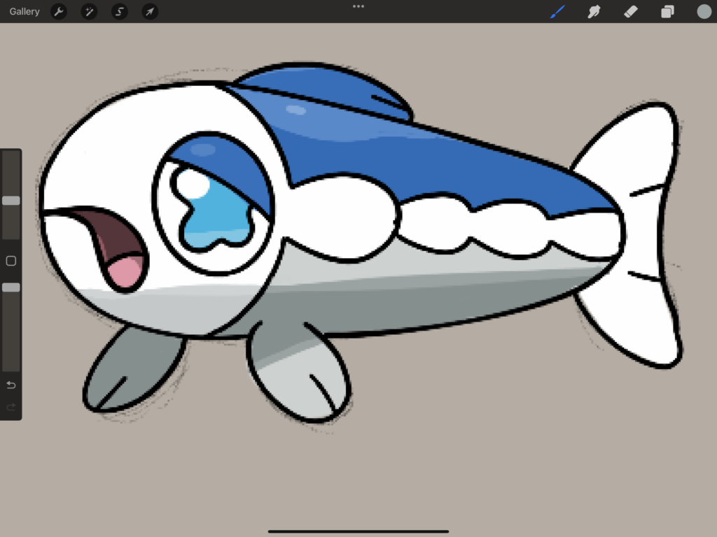 Drawing a Pokemon every day to get better at digital art. Day 80: Wishiwashi [OC]