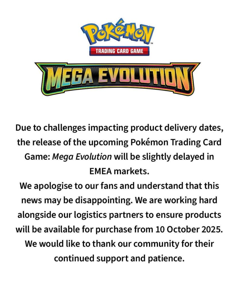 Mega Evolution delayed