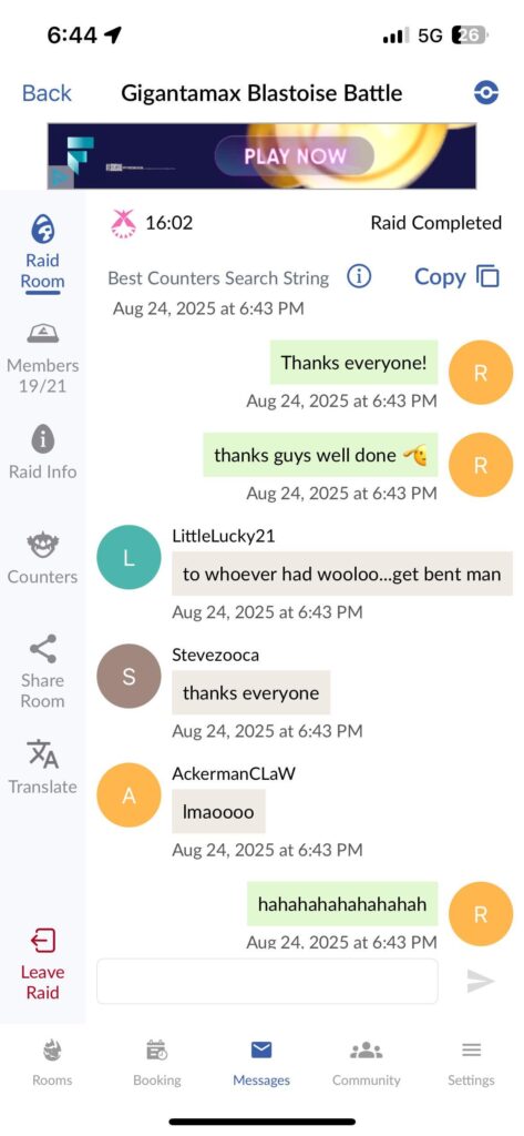 Hosted a ton of raids today this was my favorite comment. Salute to you whoever you are 🫡